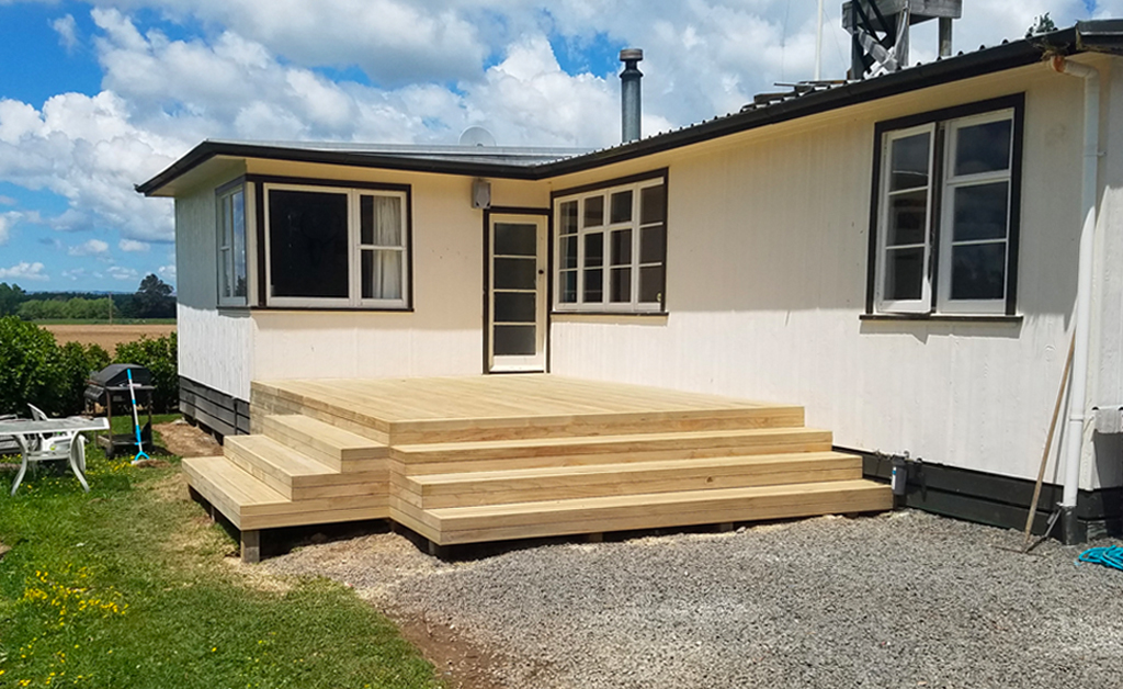 House After Deck Construction